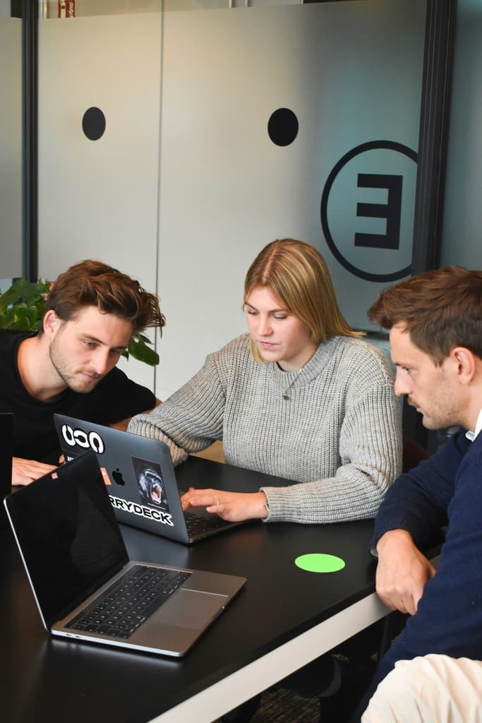 Team reviewing digital strategy